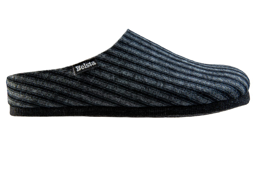 Men's closed slippers made of Italian felt with a print